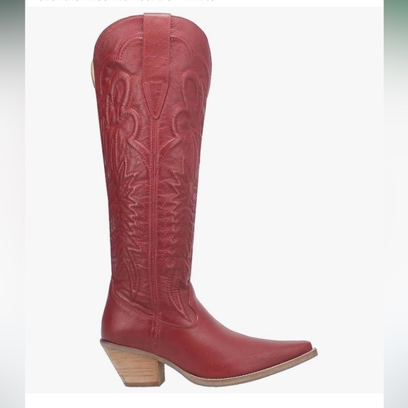 dingo Shoes - Dingo Womens Raisin Kane Embroidered Snip Toe Casual Boots Mid Heel 2-3" 9.5